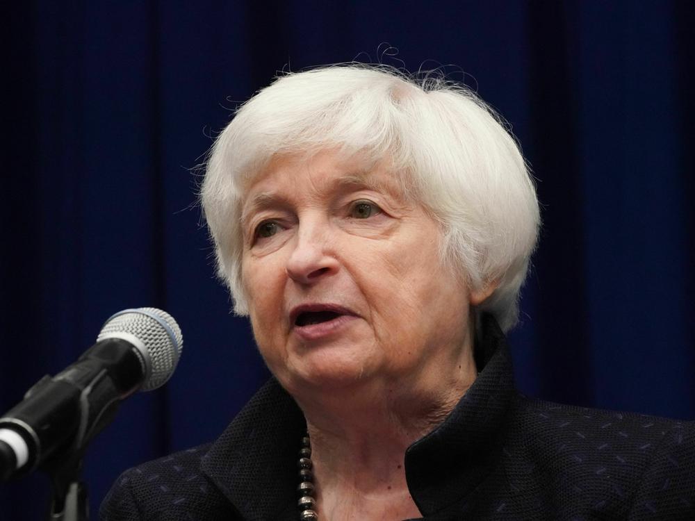 Treasury Secretary Janet Yellen speaks at an event on the one-year launch of the Pandemic Fund, in New York City on Sept. 19.