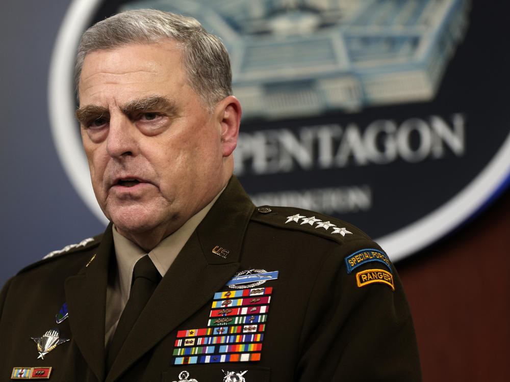 Mark Milley, the retiring chairman of the Joint Chiefs of Staff.