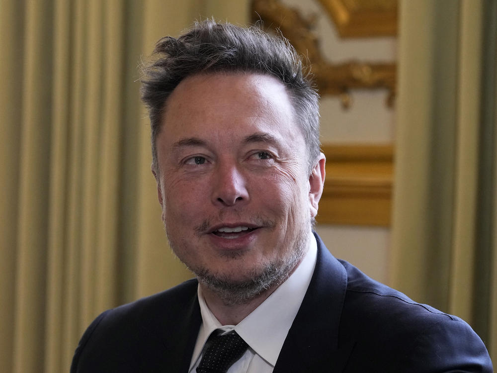 Elon Musk is pictured in May in Paris. A California man says he was harassed after Musk amplified posts on X that falsely said he was involved in a confrontation between far-right protesters.
