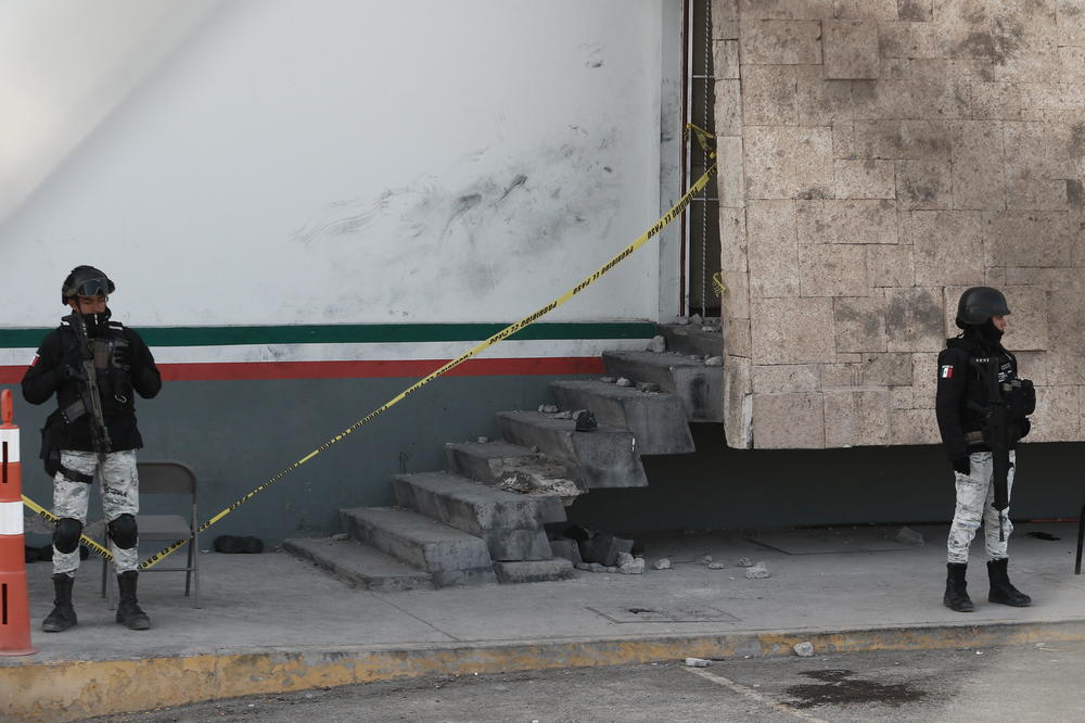 A view of the migrant detention center where at least 39 people died due to a fire, in Ciudad Juárez, Mexico, on March 28.