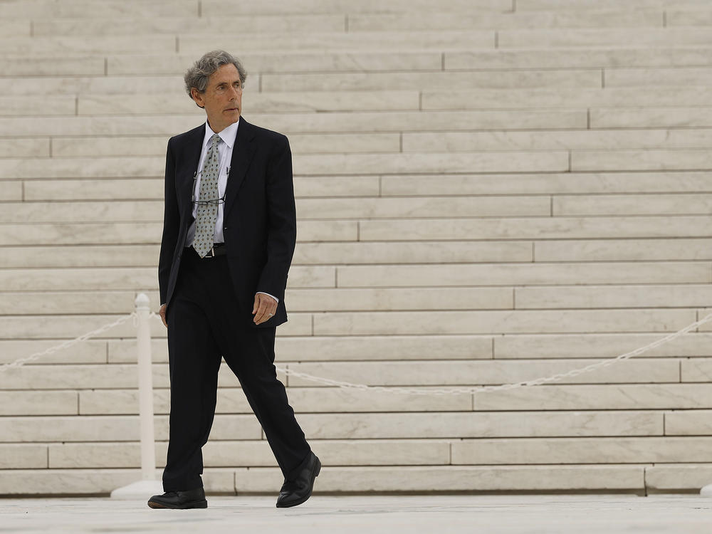 Edward Blum, a longtime opponent of affirmative action and founder of the American Alliance for Equal Rights, at the U.S. Supreme Court last year. The U.S. Circuit Court of Appeals in Atlanta ruled in Blum's favor against a venture capital fund that awards grants to Black female entrepreneurs.