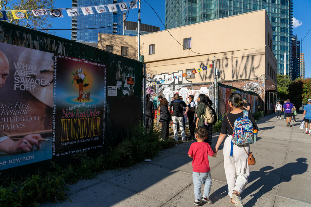 The World's UnFair, an art installation in Long Island City, Queens, calls for the audience to join the New Red Order as 