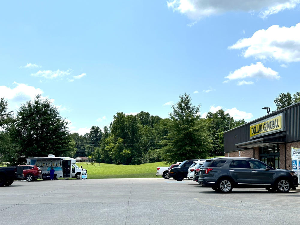Dollar General is the nation's largest retailer by number of stores, with more than 19,000, many of them in rural America. The DocGo mobile clinic experiment is in the Clarksville, Tennessee, area.