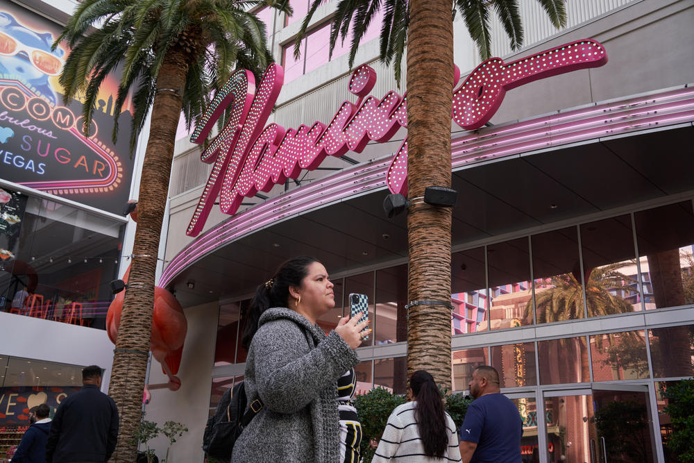 Maidel films while walking through downtown Las Vegas, where she has been living for the past month after leaving Miami to escape an abusive partner. In Las Vegas, she lives in a retirement home with her great-aunt.
