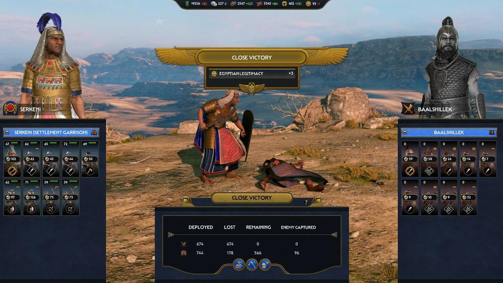 My mighty victory earned my fledgling nation a few legitimacy points towards taking the Egyptian throne.