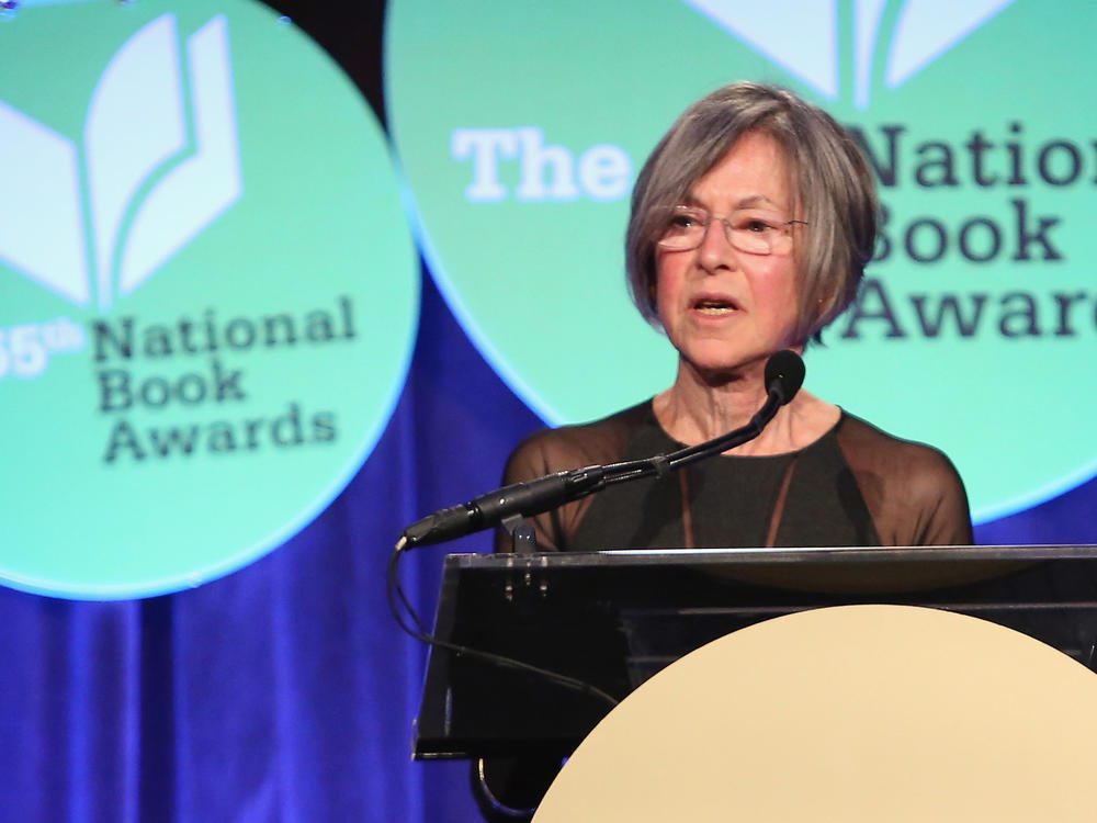 Louise Glück attends the National Book Awards on Nov. 19, 2014, in New York City.