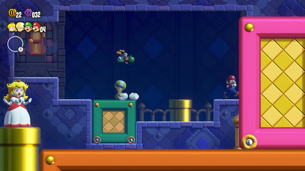 Some warp pipes will carry you to the background of a level.