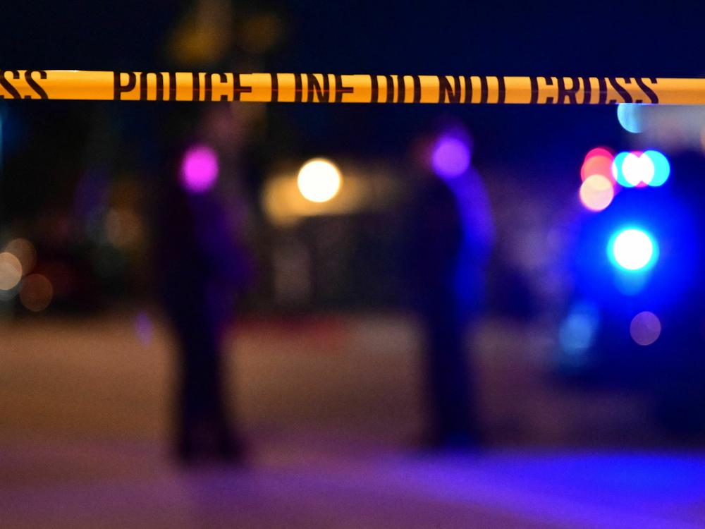 Police tape is pictured at a crime scene in Monterey Park, Calif., in January 2023.