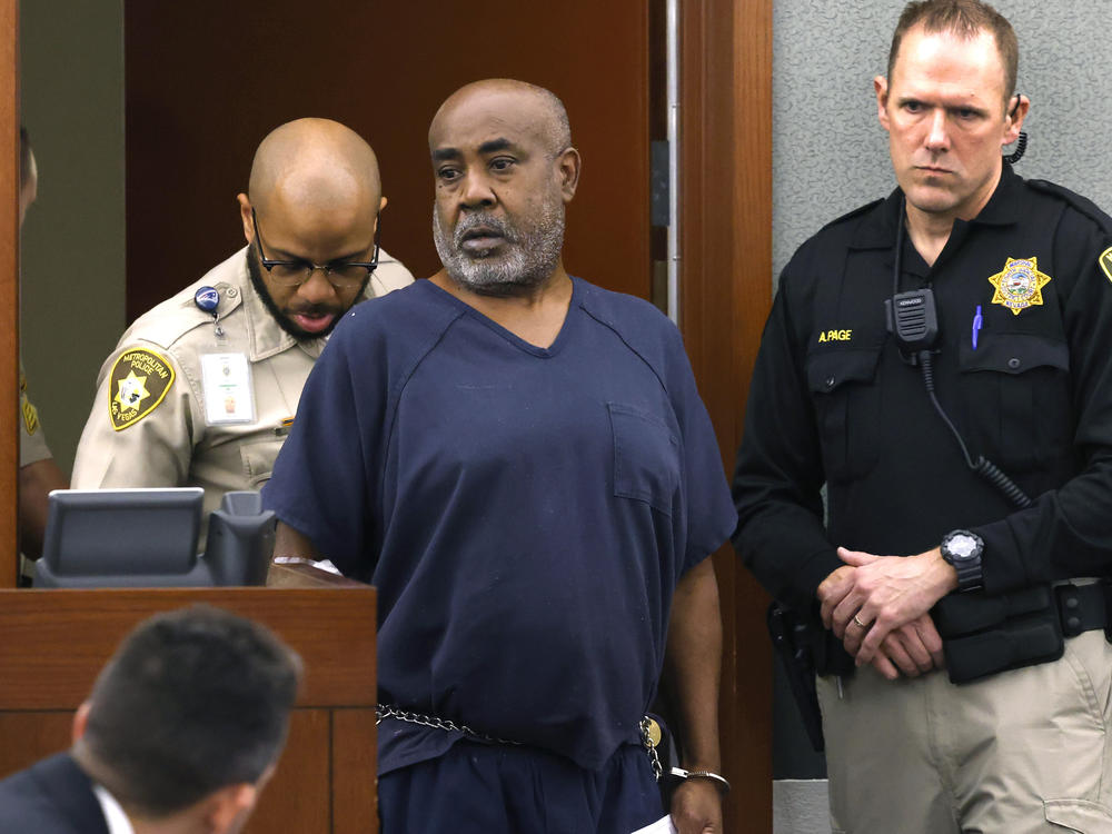 Duane Davis first appeared in court at the Regional Justice Center in Las Vegas on Oct. 4 on charges of murdering Tupac Shakur.