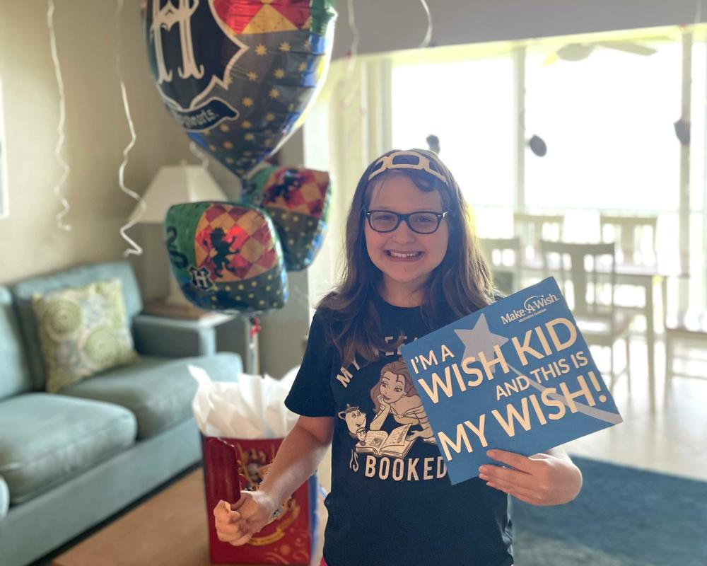 Abby Bray got her wish, a family beach vacation, in 2021. She's now a healthy middle schooler.