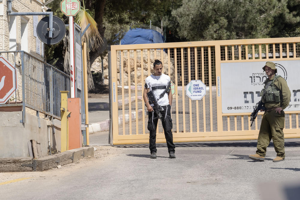 An Israeli settlement on the outskirts of Qusra.