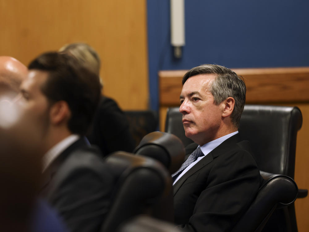 Kenneth Chesebro, a lawyer who worked with then-President Donald Trump's 2020 reelection campaign, appears in a hearing related to the Georgia election interference case on Oct. 10 in Atlanta.