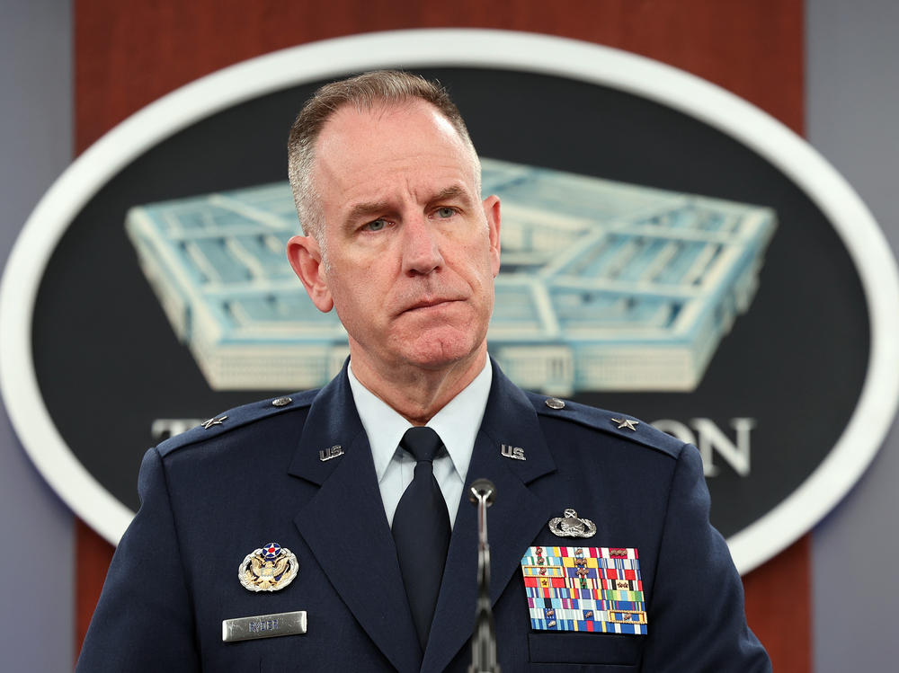 Pentagon Press Secretary Air Force Brig. Gen. Patrick Ryder holds a press conference at the Pentagon on October 19, 2023 in Arlington, Va.