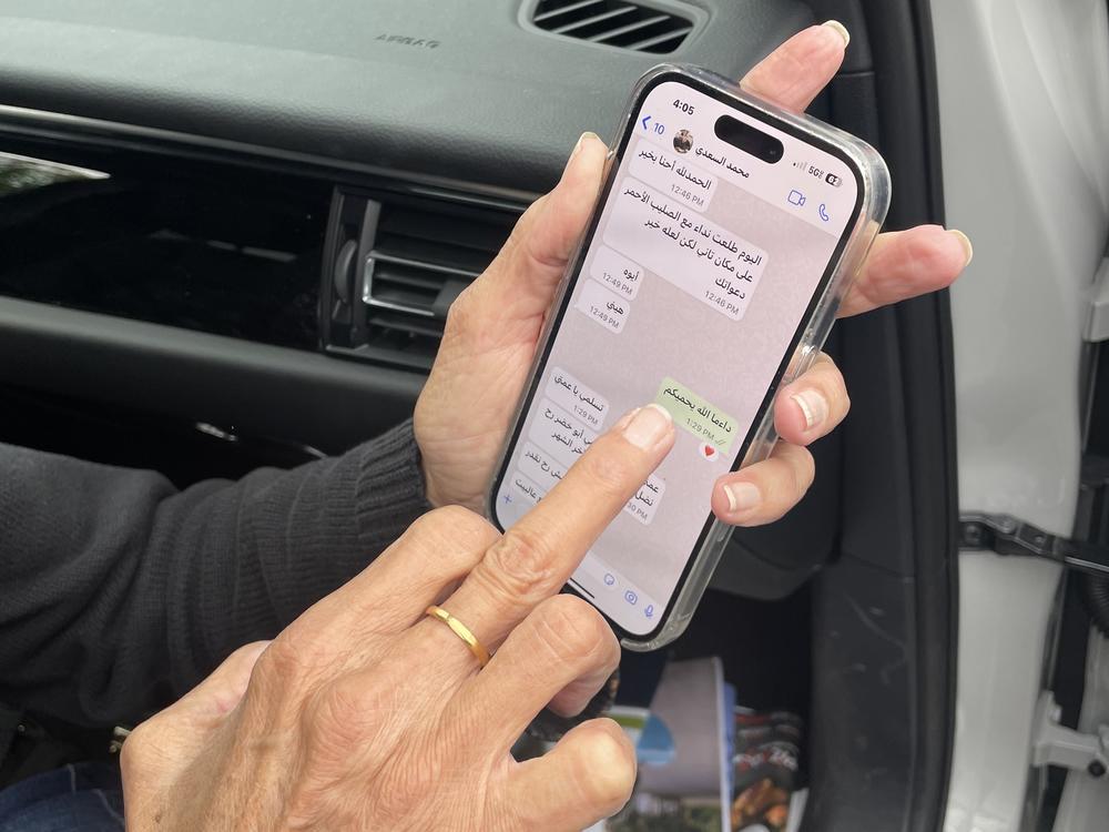Local businesswoman Najwa Alsadi says she spends most of her days and nights on Whatsapp, checking for the safety of her family.