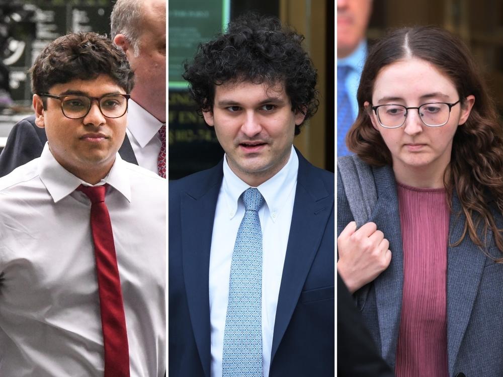 Three of Sam Bankman-Fried's closest former associates have turned against him, and their testimony could help send the former FTX CEO to prison for life. Pictured from left to right are: Nishad Singh, Sam Bankman-Fried, Caroline Ellison, and Gary Wang.