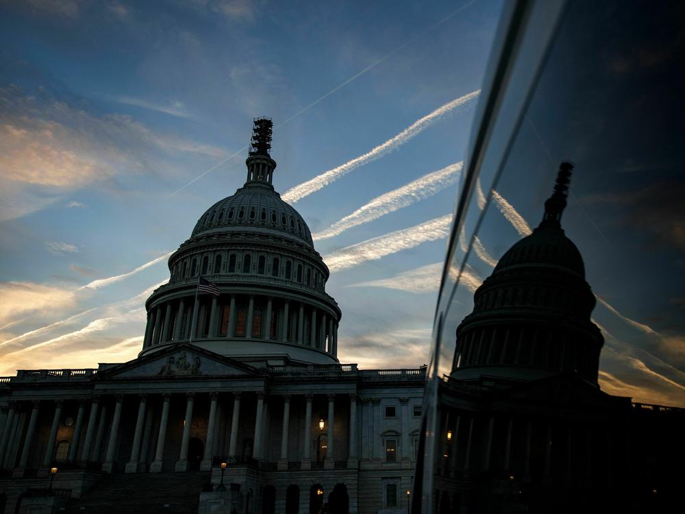 The U.S. Capitol is seen as the sun sets in Washington, D.C., on Thursday. House Republicans were no closer to finding a nominee to secure the speakership on Sunday, as nine candidates tossed their hat in the race for the top post.
