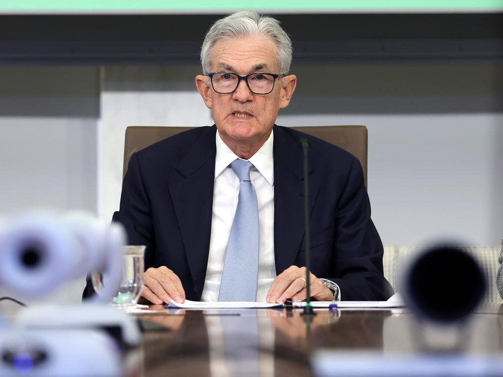 Federal Reserve Chair Jerome Powell speaks during a meeting in Washington, D.C., on Sept. 28. The Fed has been raising interest rates in the most aggressive fashion since the early 1980s.