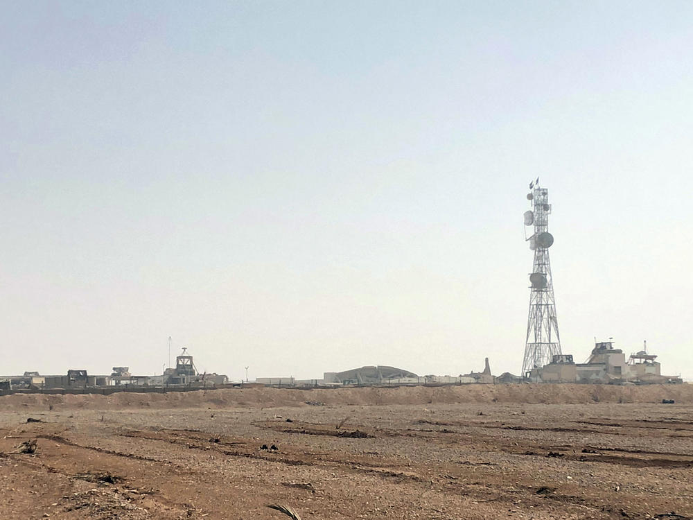 The al-Tanf military outpost in southern Syria is seen on Oct. 22, 2018. The Pentagon says the U.S. military launched airstrikes early Friday on two locations in eastern Syria linked to Iran's Revolutionary Guard Corps.