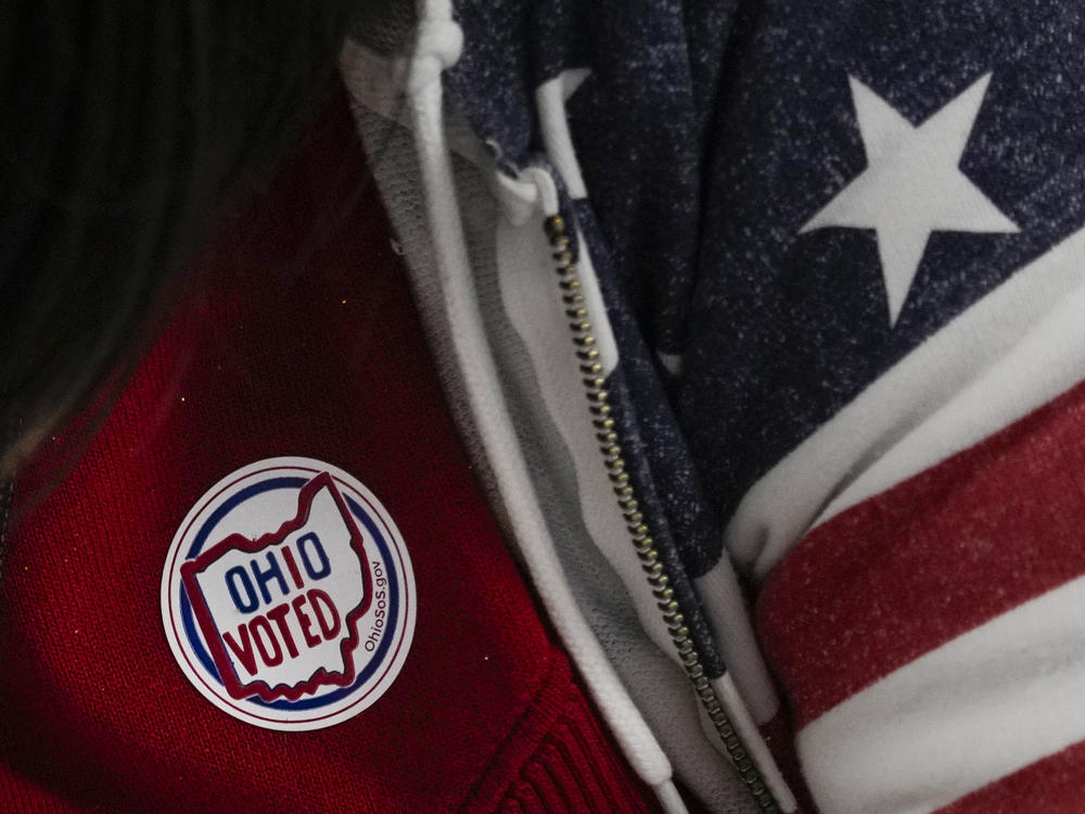 A poll worker has an 