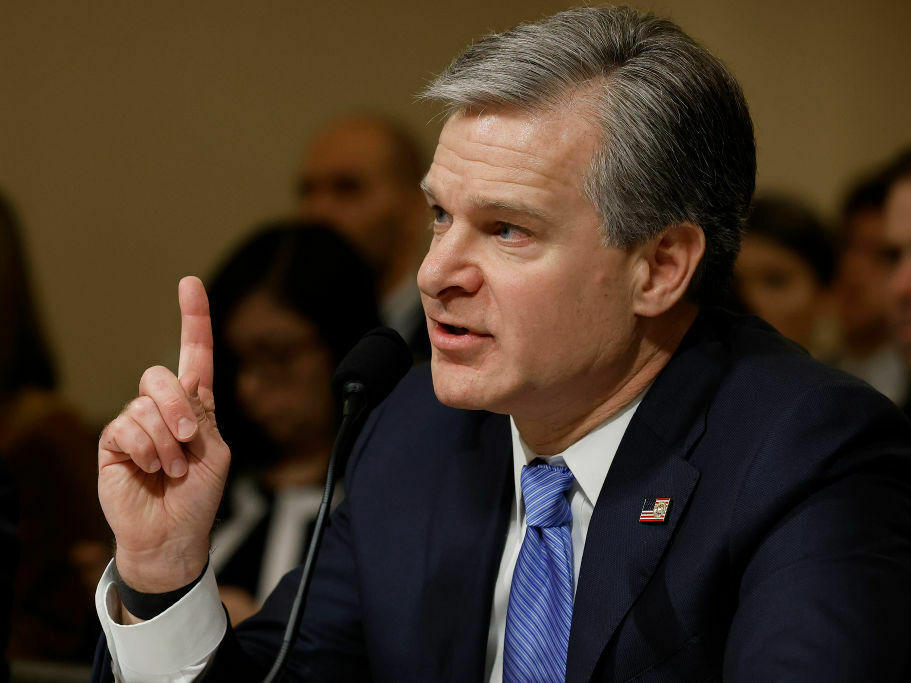 FBI Director Christopher Wray testifies before the House Homeland Security Committee on Nov. 15, 2022.
