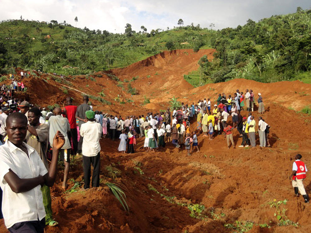 The aftermath of a mudslide that ripped through villages on the foothills of Mount Elgon in 2012, killing at least 18 people. The slopes of this extinct volcano in eastern Uganda have become increasingly prone to such disasters as a result of climate change. The looming question: How do you help people find a safe new place to live?