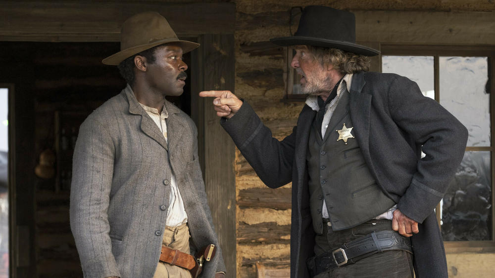 David Oyelowo as Bass Reeves and Dennis Quaid as Deputy U.S. Marshal Sherrill Lynn.