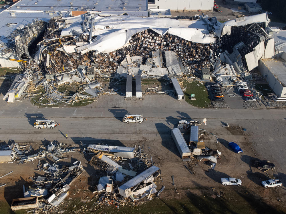 A tornado damaged a Pfizer pharmaceutical plant in Rocky Mount, N.C., in July. The facility makes almost 25% of Pfizer's sterile injectable medicines used in the U.S.