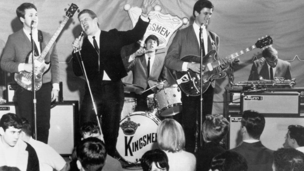 Left to right: Norm Sundholm, Lynn Easton, Dick Peterson, Mike Mitchell, and Barry Curtis of the touring version of the rock and roll band 