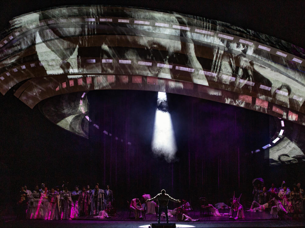 The spaceship that hovers over this production of <em>X: The Life and Times of Malcolm X</em>.