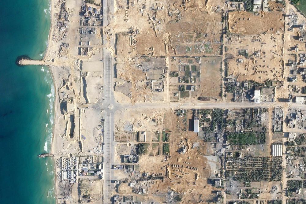 A satellite image from the commercial company Planet shows Israeli armored vehicles parked on the northern edge of Gaza City. Thousands of Israeli troops have entered the area, but the force is likely too small to occupy the whole city.