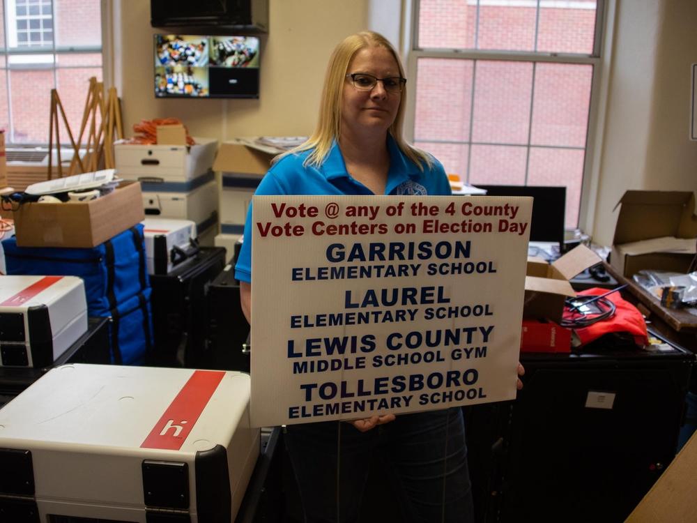 Leslie Collier, a Republican, is the county clerk in Lewis County, Ky. Her local board of elections consolidated 14 precinct-based voting locations in favor of just four countywide vote centers.