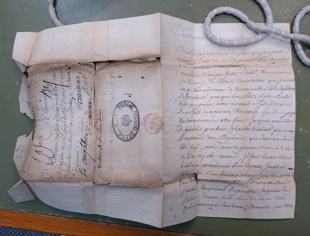 Anne Le Cerf's love letter to her husband Jean Topsent in which she says 