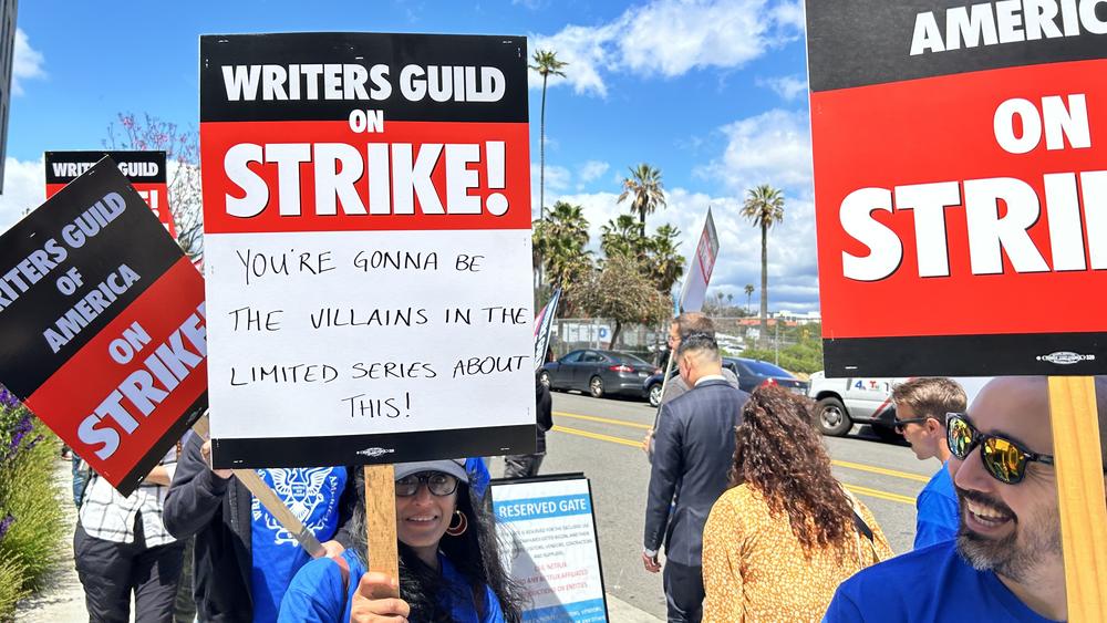 Picket signs during the Hollywood strike pointed to possible scenarios.