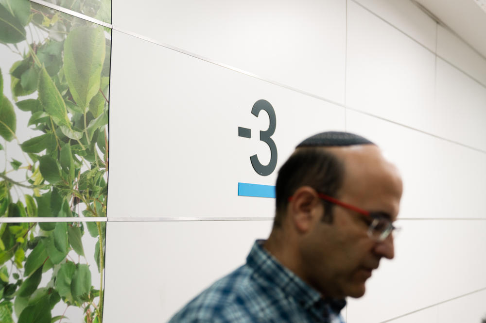 Dr. Netanel Horowitz, who is part of the team setting up the underground hospital in Haifa, goes to the third level of underground floors.