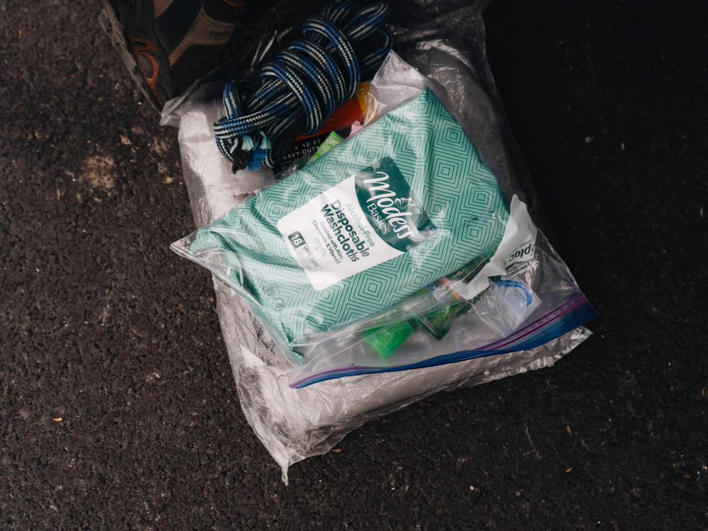 The HOPICS team passes out hygiene kits, condoms and clean needles for safer drug use.