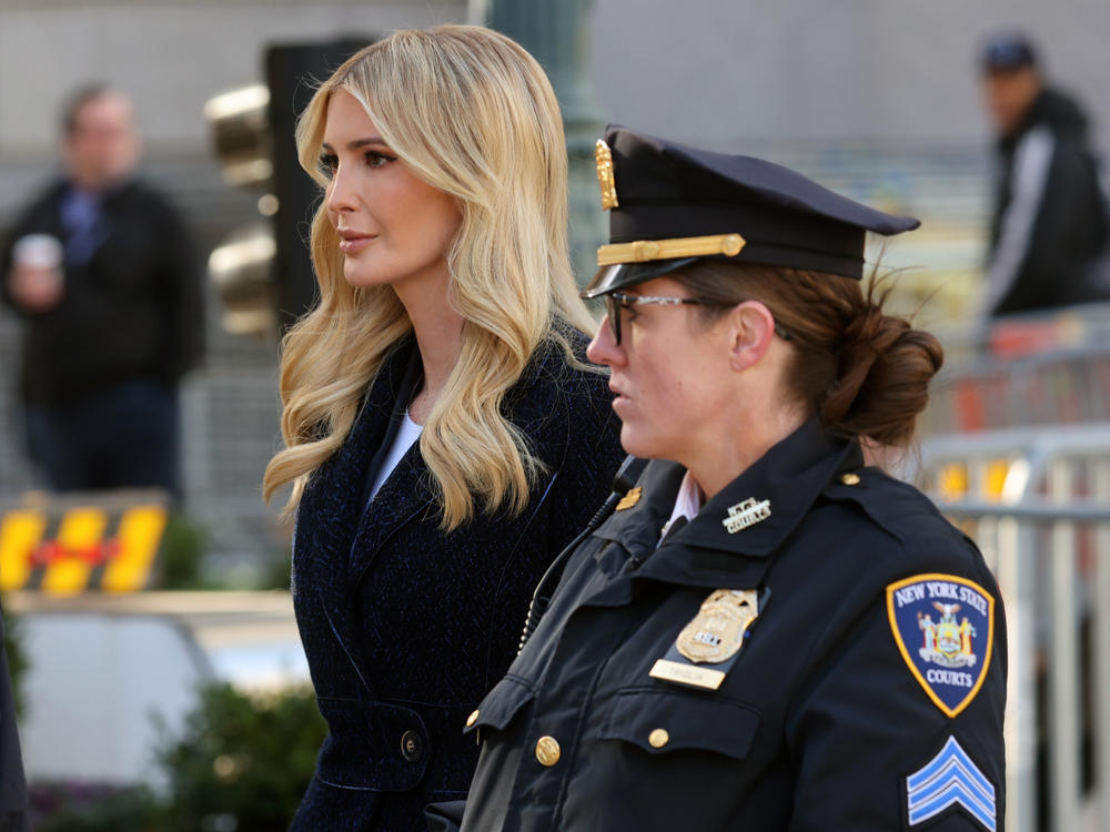 Ivanka Trump, former President Donald Trump's daughter, enters New York State Supreme Court for his civil fraud trial on Wednesday in New York City.
