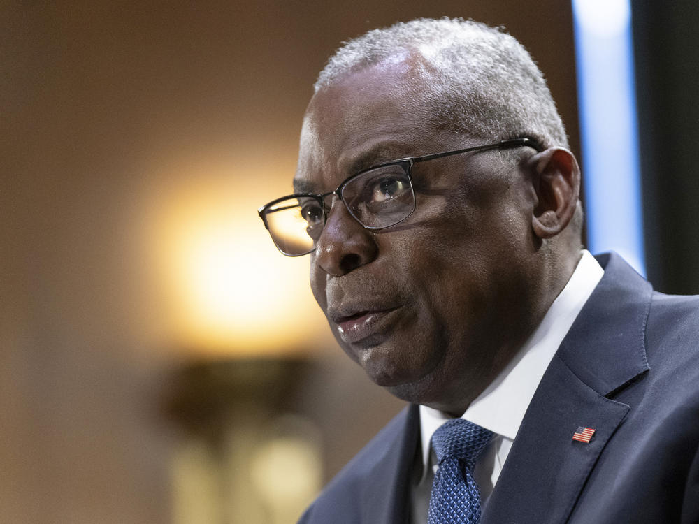Defense Secretary Lloyd Austin testifies before a Senate Appropriations Committee on Capitol Hill in Washington, Oct. 31, 2023.