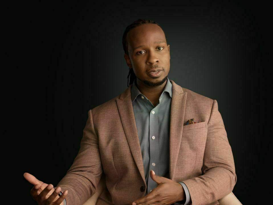 Ibram X. Kendi speaks during the Netflix film <em>Stamped From the Beginning.</em>