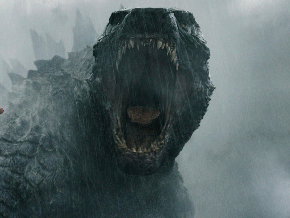 Godzilla attacks the Golden Gate Bridge in <em>Monarch: Legacy of Monsters.</em>