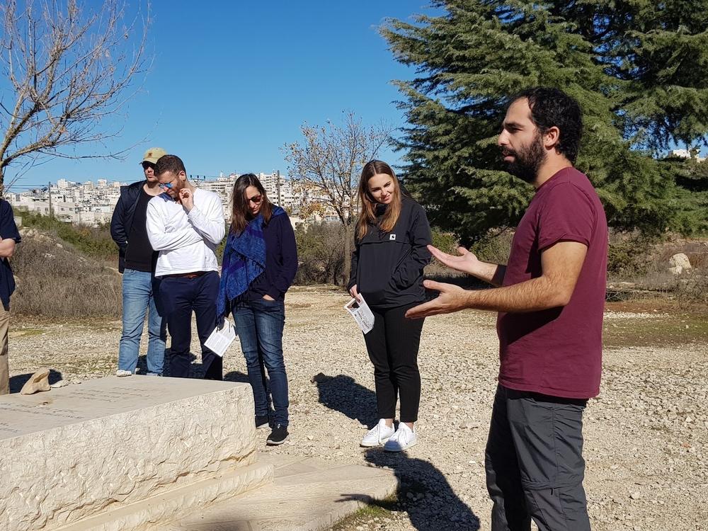 Givati leads tours with Breaking the Silence in Hebron, a Palestinian city in occupied West Bank in Dec. 2019.