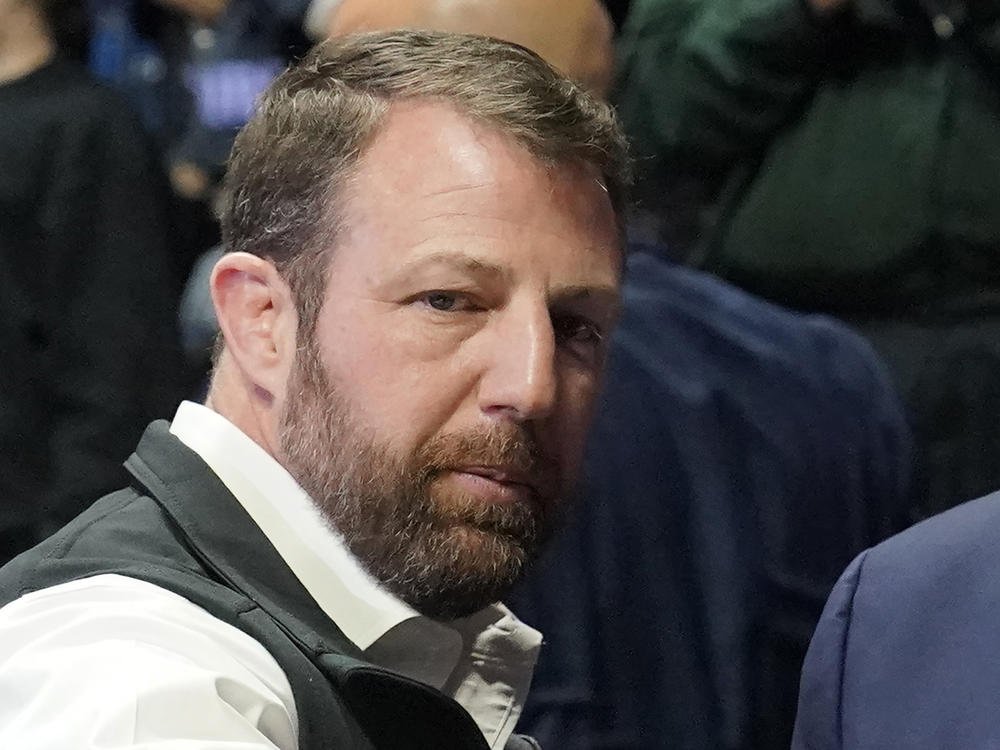 Sen. Markwayne Mullin, R-Okla., is shown attending the NCAA Wrestling Championships, on March 18, 2023, in Tulsa, Okla.