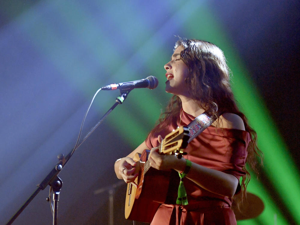 Silvana Estrada performs onstage at 2022 Best New Artist Showcase during the 23rd annual Latin Grammy Awards in Las Vegas.