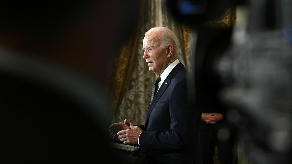 President Joe Biden speaks during a press conference after meeting with Chinese President Xi Jinping during the Asia-Pacific Economic Cooperation Leaders' week in Woodside, Calif., on Wednesday.