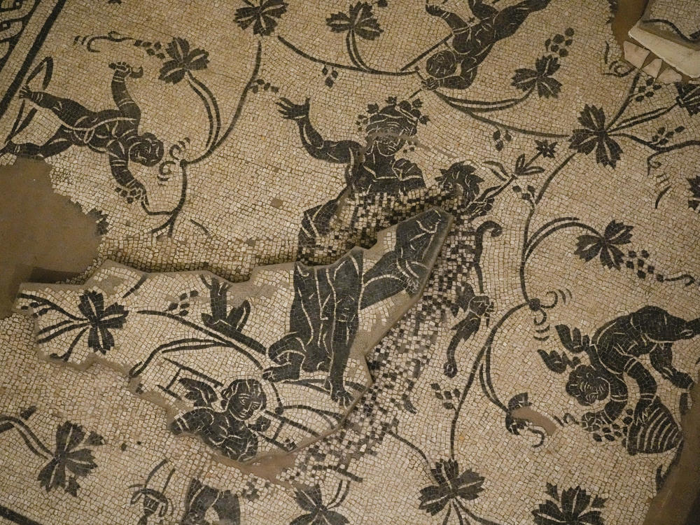 A mosaic at the Necropolis.