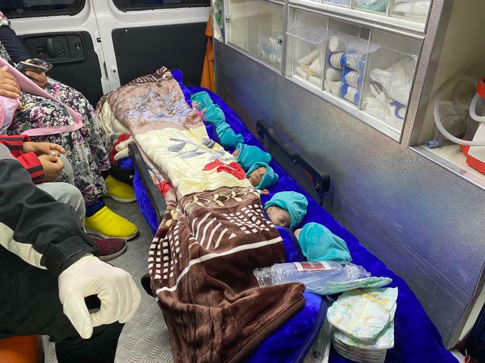 Newborn babies were evacuated from Al-Shifa Hospital in the Gaza Strip and crossed into Egypt on Nov. 20, 2023.