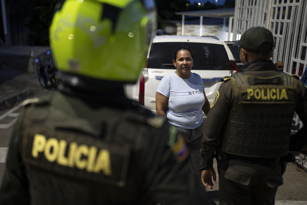 To help protect Velásquez, police agents on motorcycles stop by her house several times per day.