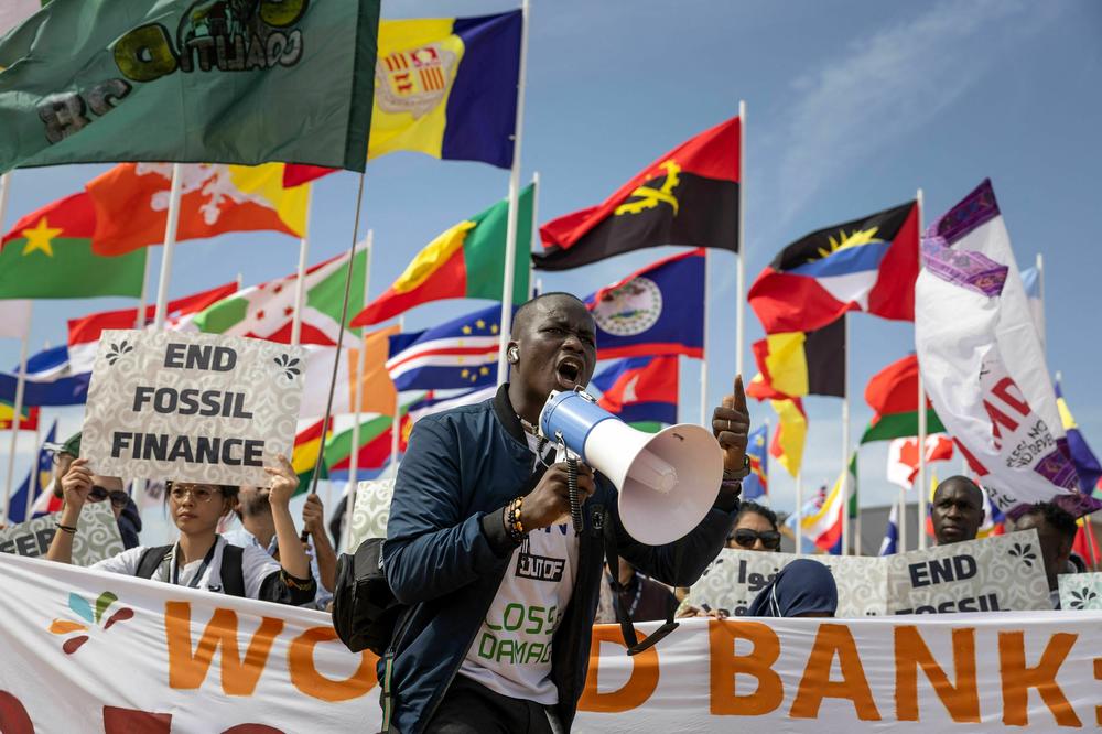 Activists held a demonstration against poverty and climate change during the annual meetings of the International Monetary Fund and the World Bank Group in Morocco in October.