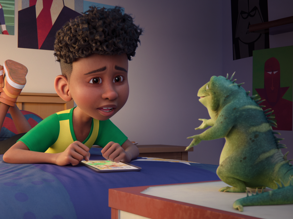 In <em>Leo</em> Adam Sandler voices a 74-year-old lizard who learns he has a gift for helping kids sort through their problems.