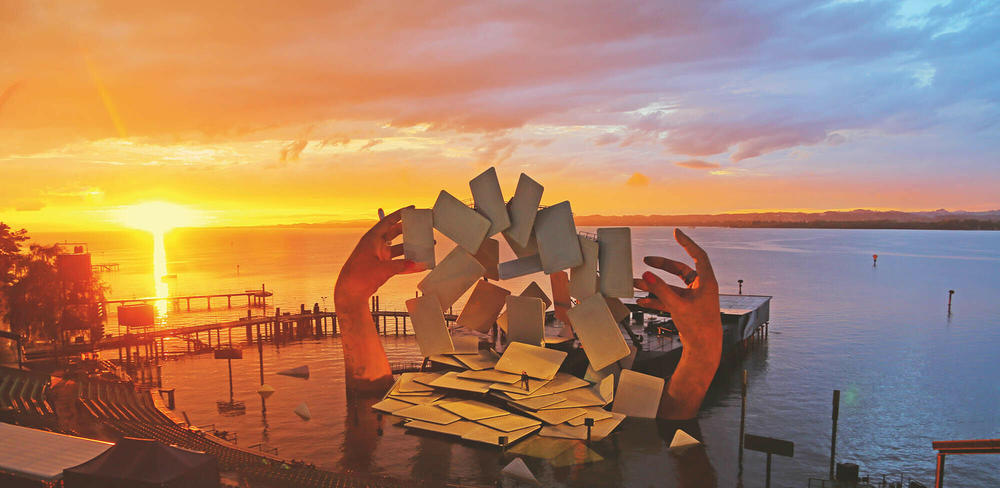 Devlin's design for the opera <em>Carmen</em> at the Bergenz Festival in Austria in 2017.