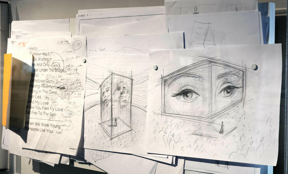 Devlin's sketches for Adele's 2016 tour.
